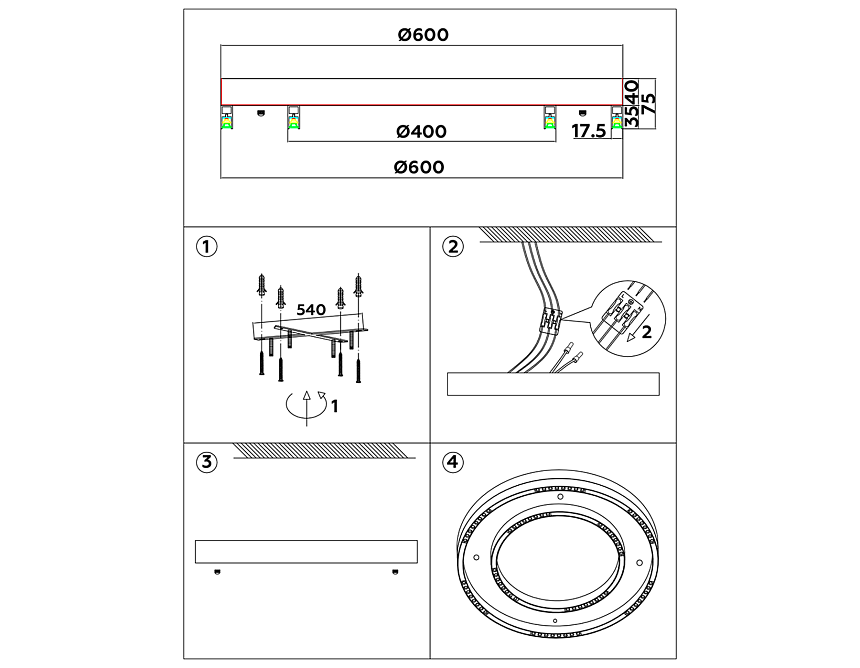 FL5822 BK черный 55W 3000K/4200K/6400K D600*75 (без ПДУ) FL5822 BK черный 55W 3000K/4200K/6400K D600*75 (без ПДУ)